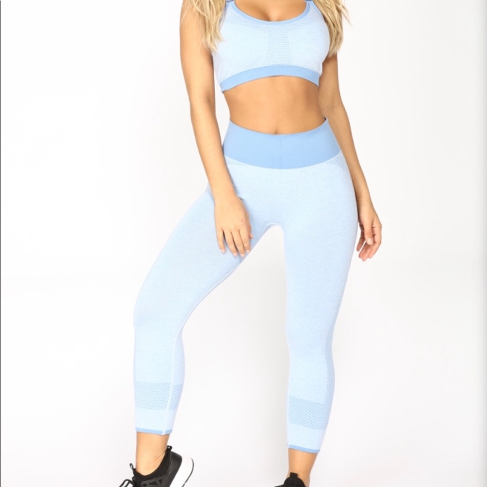 Fashion Nova On The Move Active Pant Set - Blue